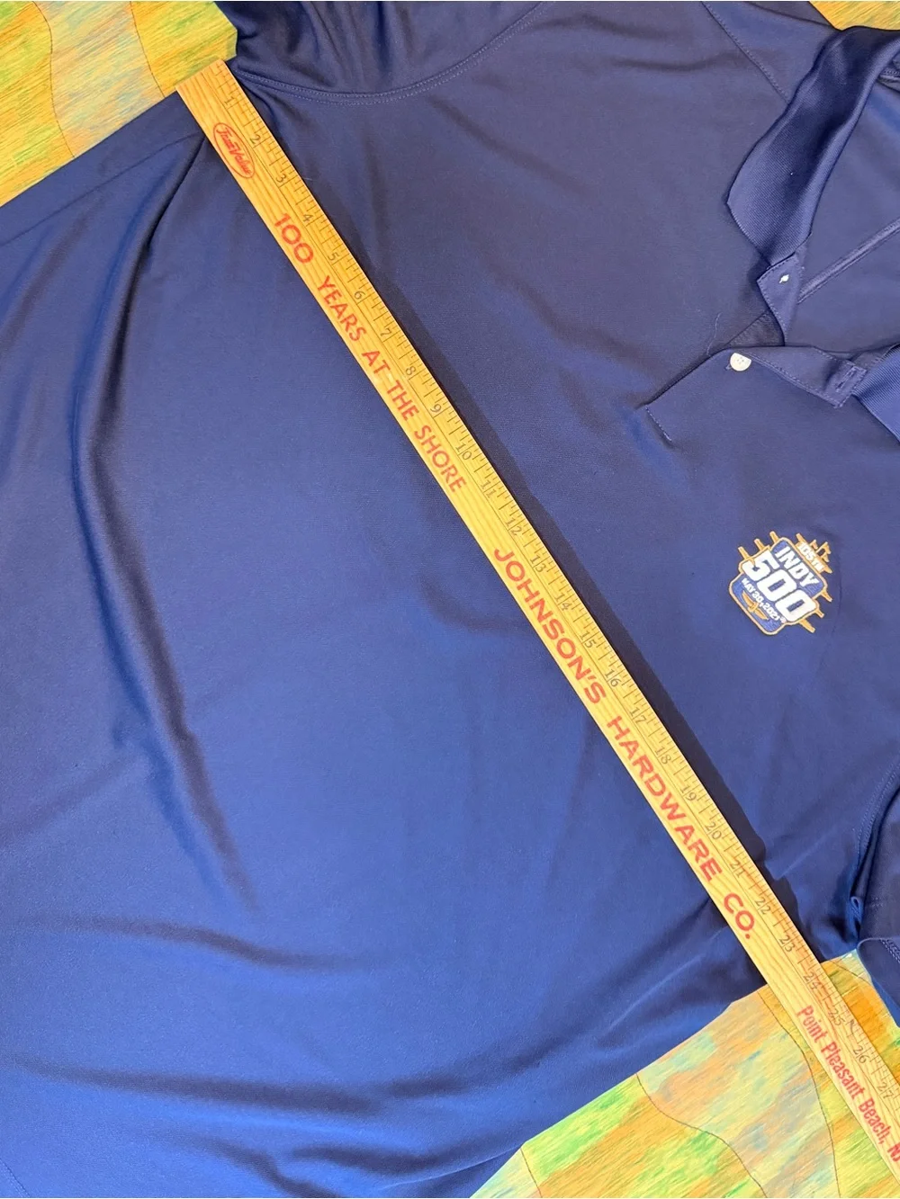 Nike Dri Fit Golf Indianapolis Motor Speedway Polo Shirt Indy 500 Blue Size XL P